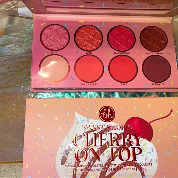 Amazon.com : Evening Cherry Blossom Eyeshadow Palette  NIB - BH COSMETICS - SWEET SHOPPE - 8 Color Eye Shadow Palette - CHERRY ON TOP display picture 1